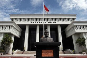Tampak Gedung Mahkamah Agung Republik Indonesia.